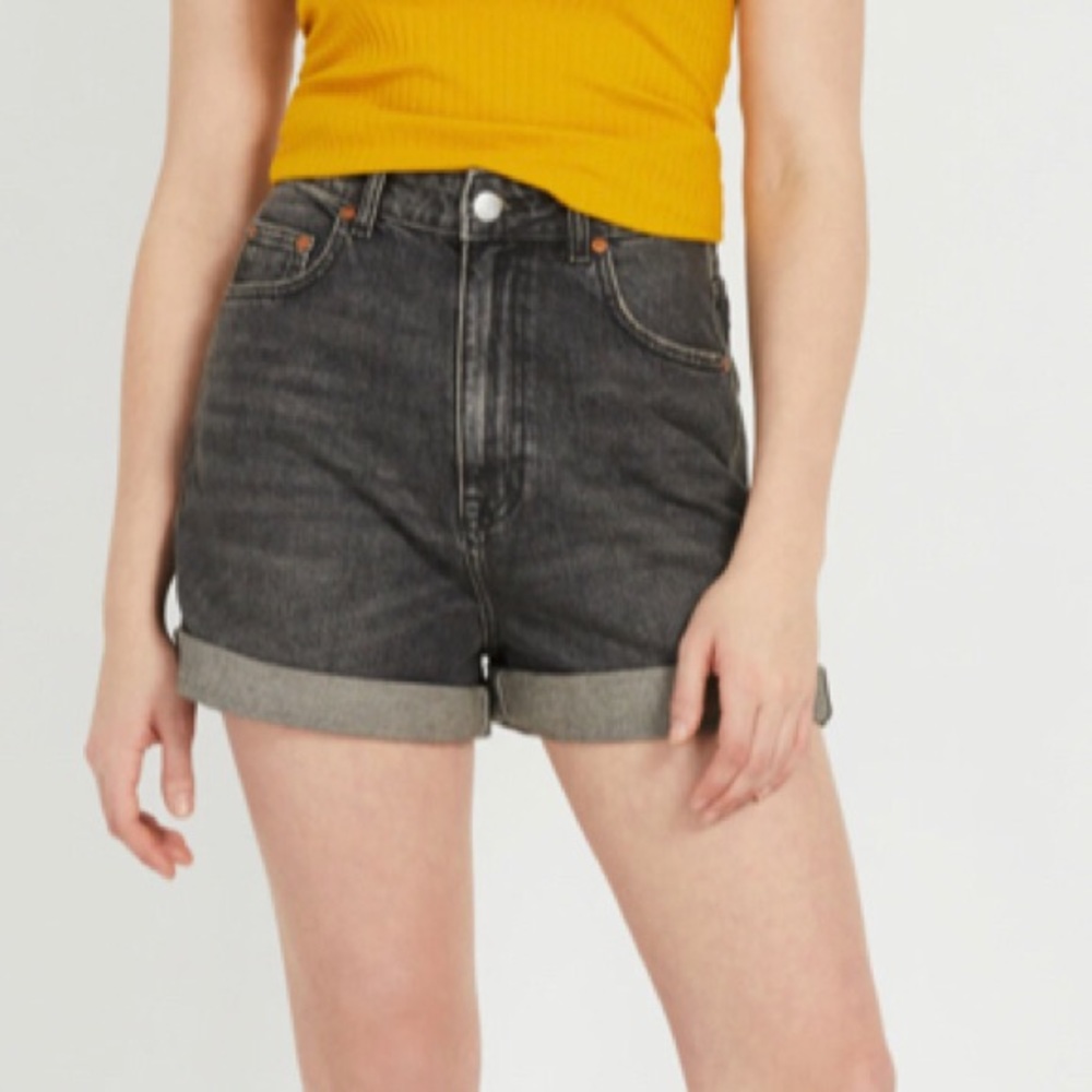 Frank and Oak black jean shorts